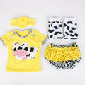 Baby Short Sleeve T-shirt Socks Headband Set