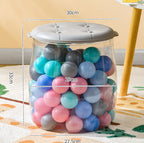 Storage Stool Transparent Can Sit Large Capacity