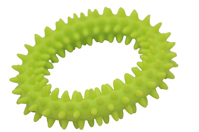 Dog Chew Toy Tpr Spiky Circle Ring