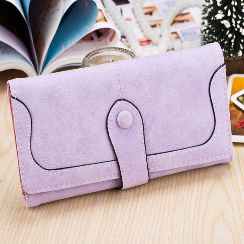 Stylish Matte Long Wallet Large Capacity