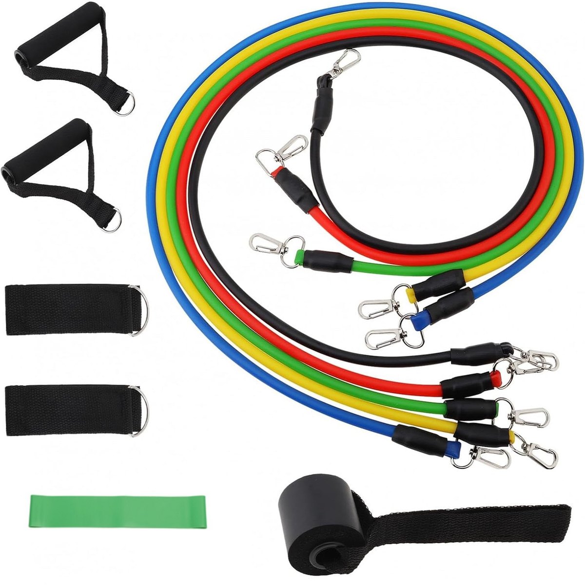 5-in-1 Resistance Tube Set with Door Anchor