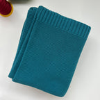 Knitted Cotton Swaddle with Overlock Edge