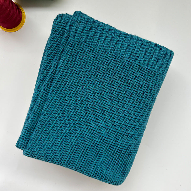 Knitted Cotton Swaddle with Overlock Edge