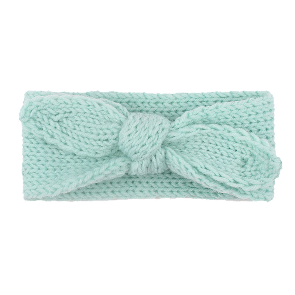 Baby Solid Big Bow Fish Knit Wool