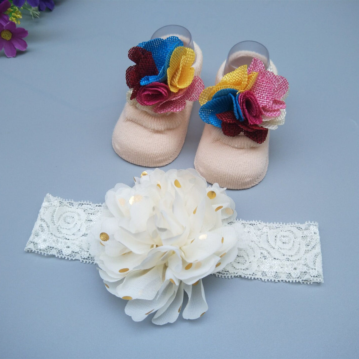 Baby Socks Headband Gift Box