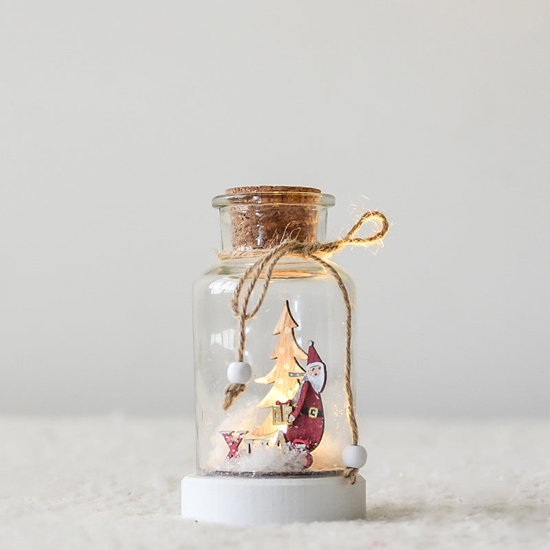 Christmas Snow Wish Bottle Light