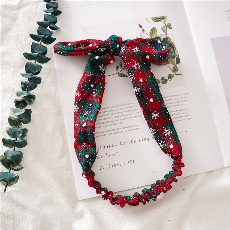 Christmas Bunny Ear Headband