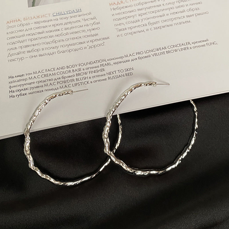 Exaggerated Irregular Hoop Earrings