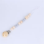 Wood & Silicone Bead Pacifier Chain
