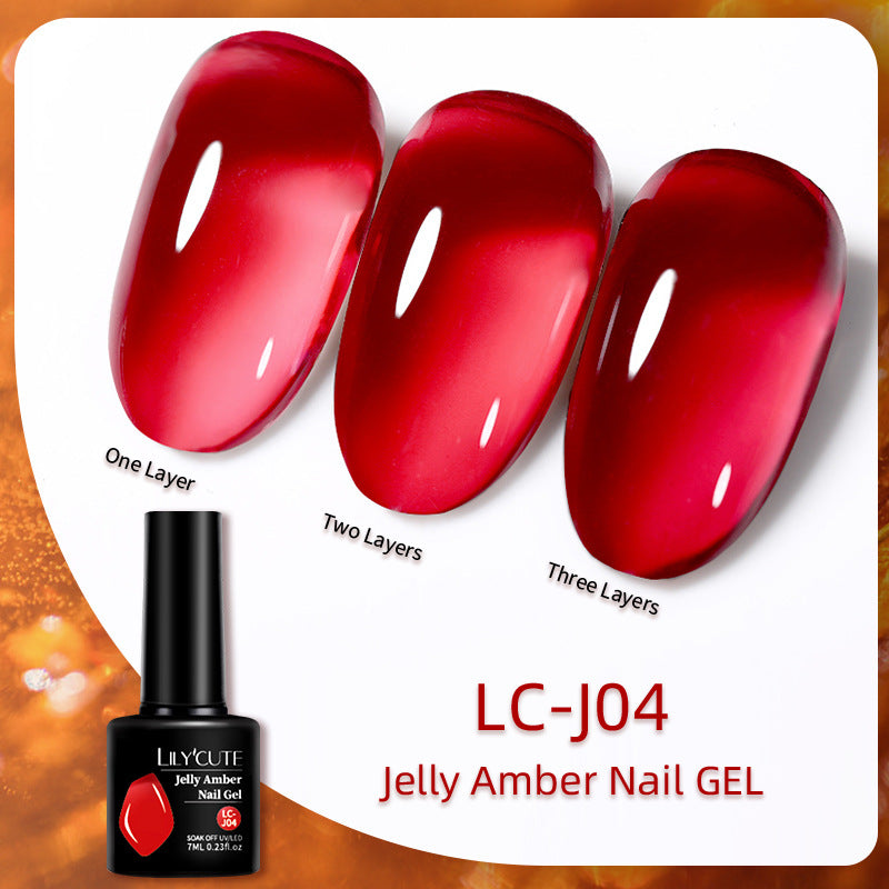 LILYCUTE Amber Jelly Gel Polish – 19 Shades