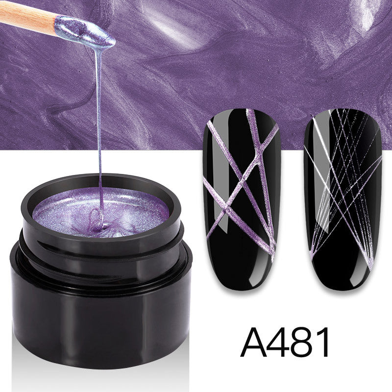 Nail Art Metal Brushed Glue Painting