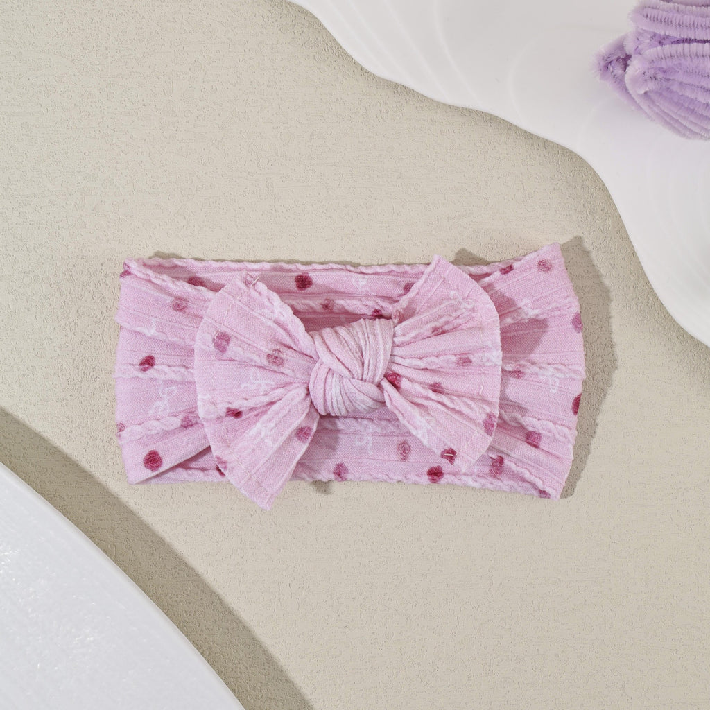 Printed Bow Baby Headband