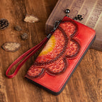 First Layer Cowhide Wallet Long Leather