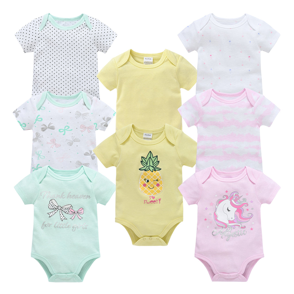 Baby Newborn Cartoon Short-sleeved Romper Casual