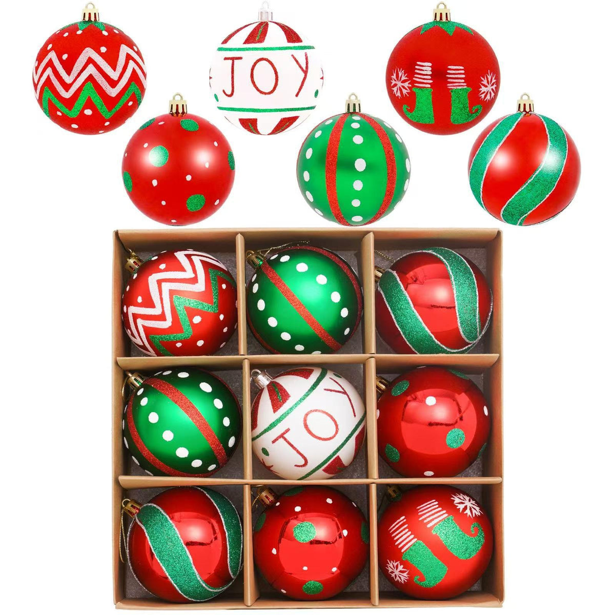 Hand-Drawn Christmas Bauble Set
