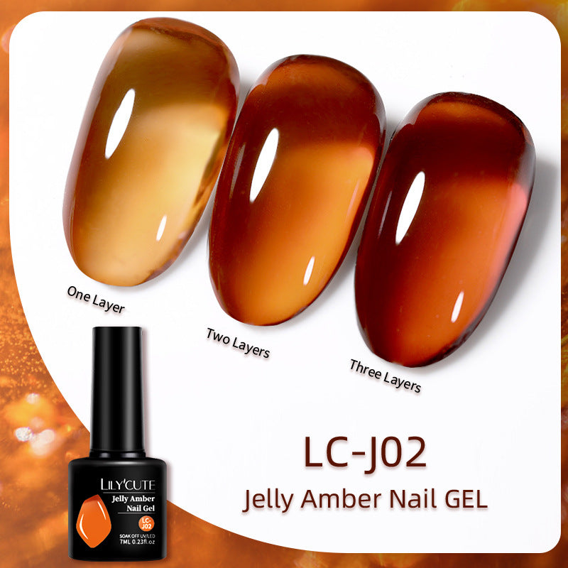LILYCUTE Amber Jelly Gel Polish – 19 Shades