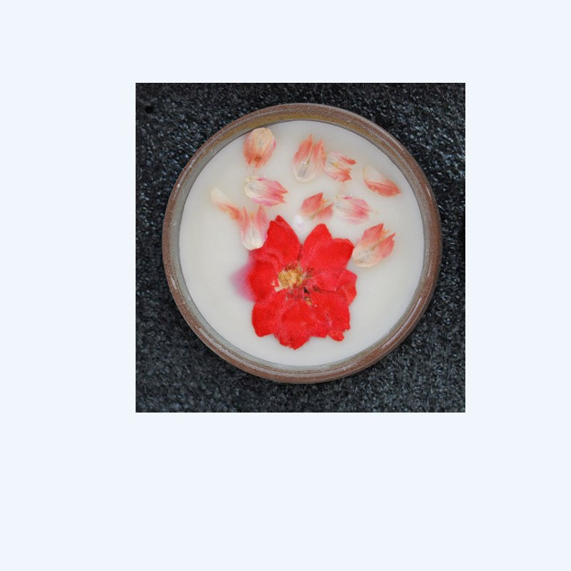 Ceramic Cup Dried Flowers Fragrant Candles