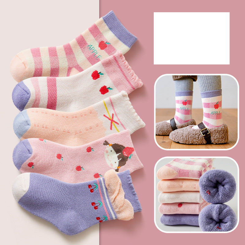 Thick Terry Socks Cartoon Casual Baby