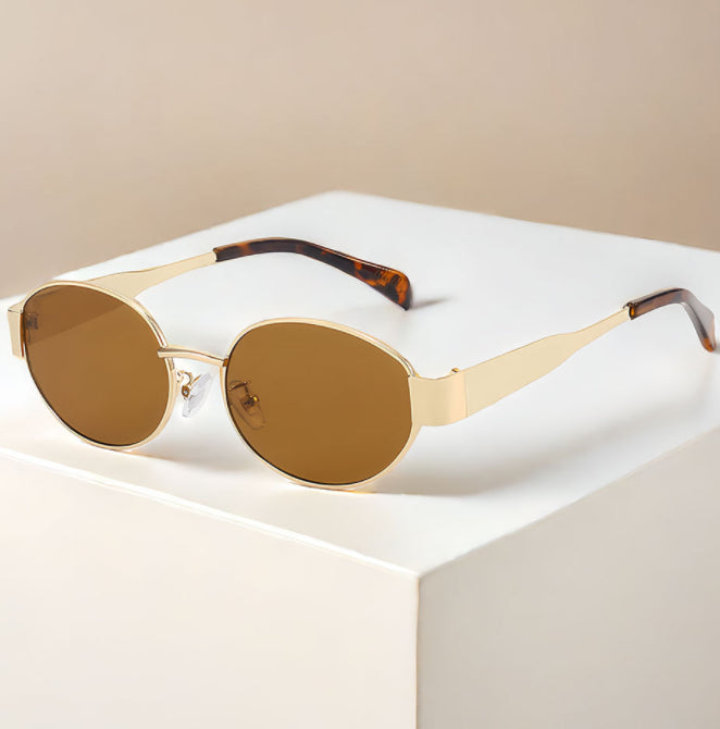 Oval Sunglasses Metal Vintage