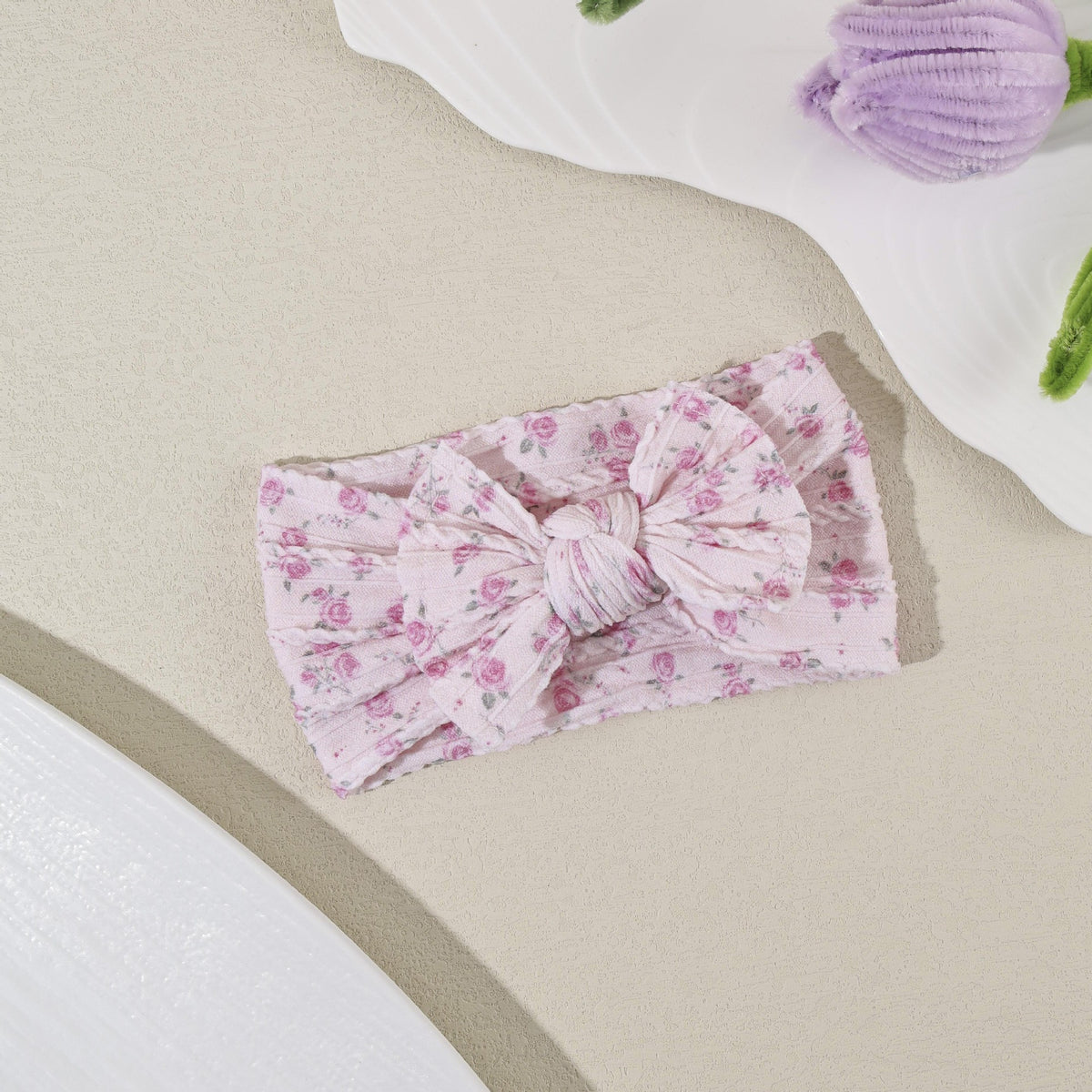 Printed Bow Baby Headband
