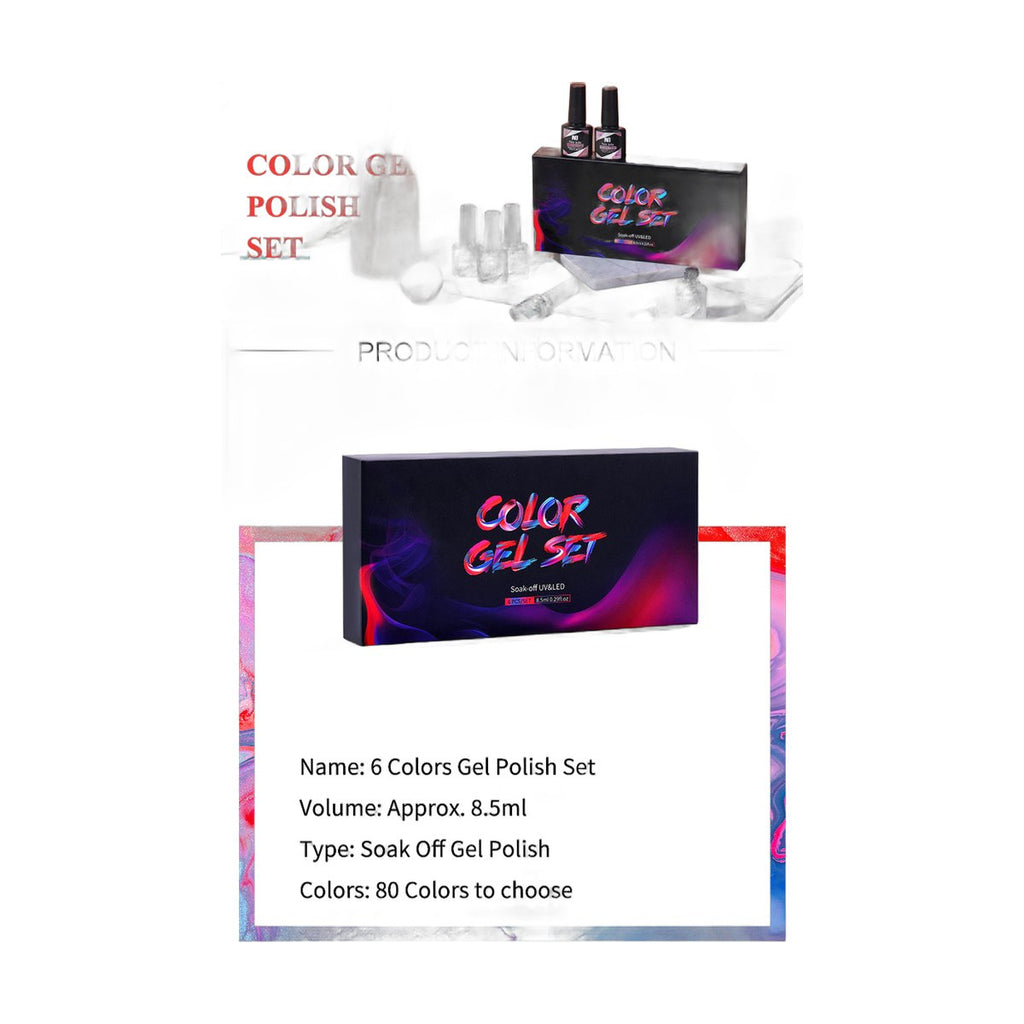 6-Piece Gel Polish Set 8 ml