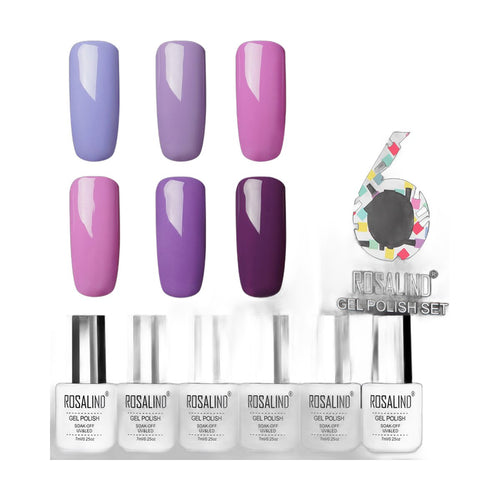 6-Piece ROSALIND Nude Gel Polish Set – 12 Shades