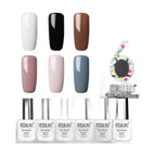 6-Piece ROSALIND Nude Gel Polish Set – 12 Shades