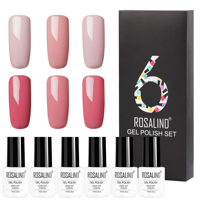 6-Piece ROSALIND Nude Gel Polish Set – 12 Shades