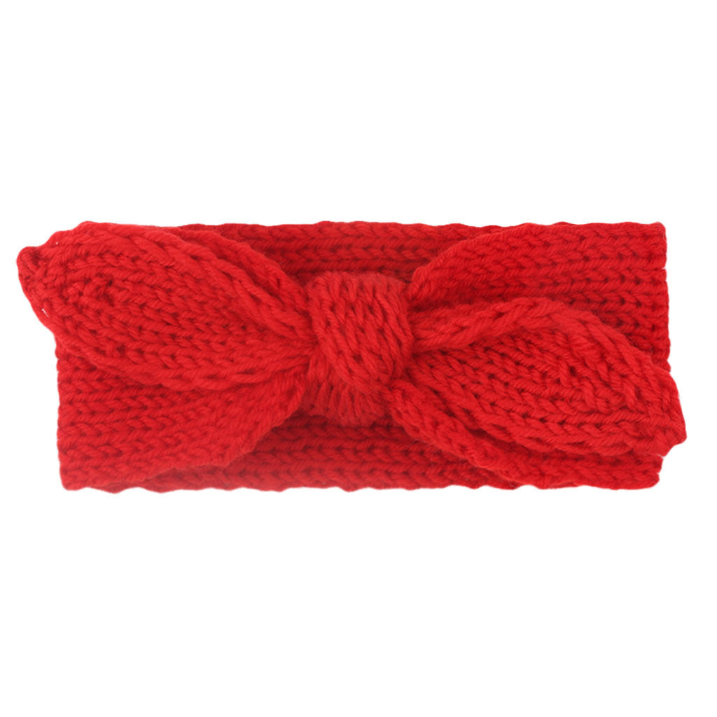 Baby Solid Big Bow Fish Knit Wool