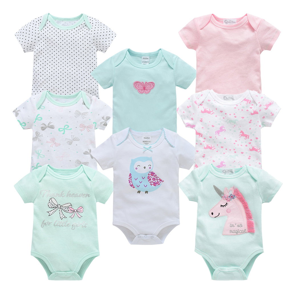 Baby Newborn Cartoon Short-sleeved Romper Casual