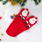 Coral Fleece Christmas Socks