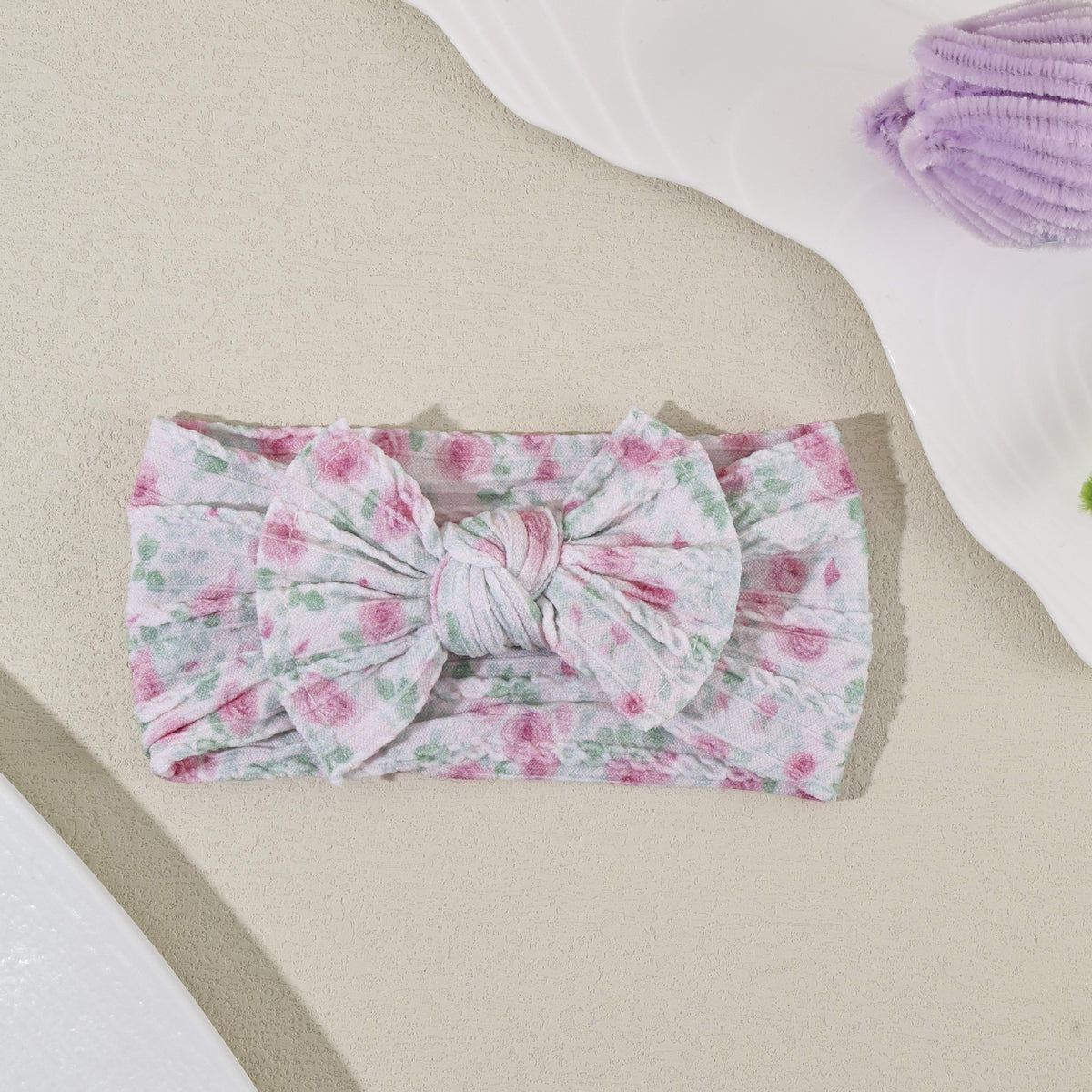 Printed Bow Baby Headband