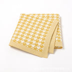 Houndstooth Knitted Baby Blanket
