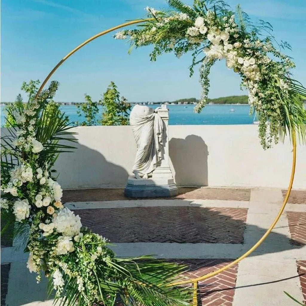 7 2ft Round Gold Balloon Arch Frame