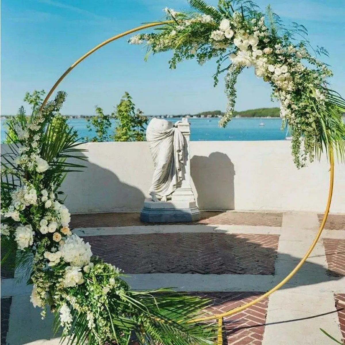 7 2ft Round Gold Balloon Arch Frame