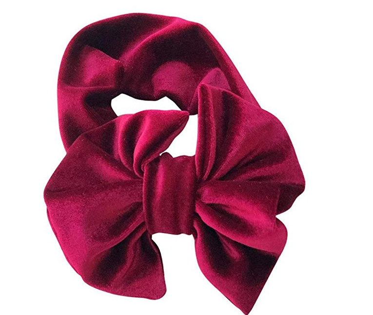 Turban Baby Toddler Bow Velvet Headband Hair