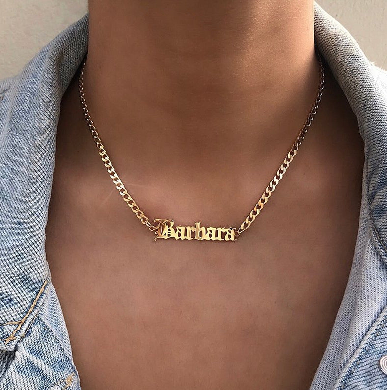Personalised Curb Chain Name Necklace