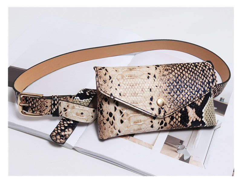 Snake Print Belt Bag