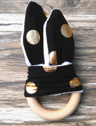 Handmade Wooden Bunny Teether