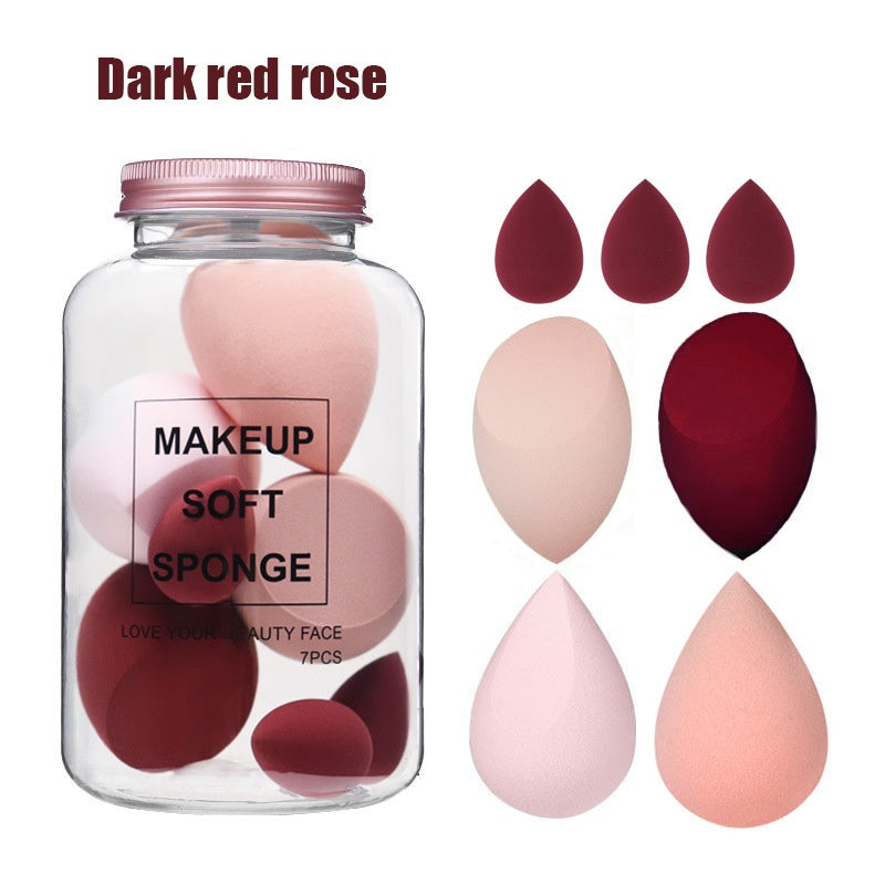 Foreign Trade Makeup Puff 7 Pcs Canned