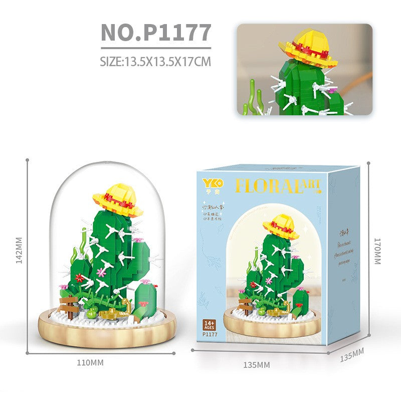 Building Blocks Bouquet Rose Sunflower Tiny Particles