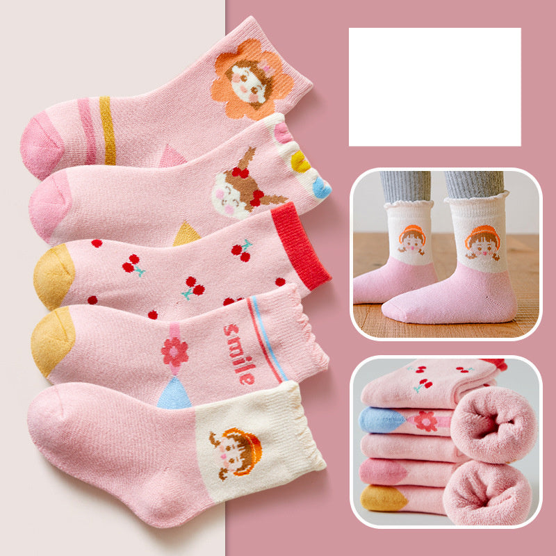 Thick Terry Socks Cartoon Casual Baby