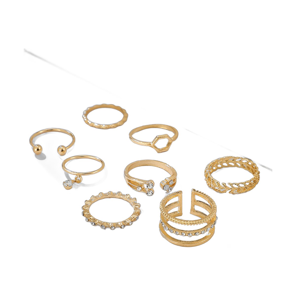 8-Piece Sparkle Ring Set