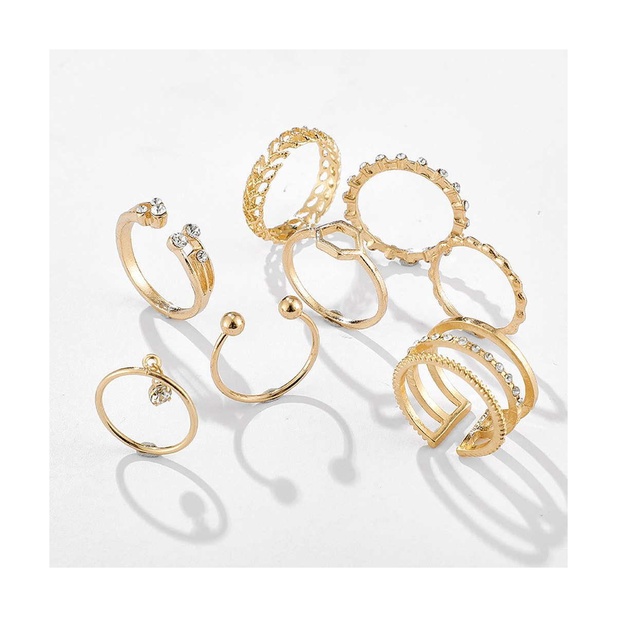 8-Piece Sparkle Ring Set