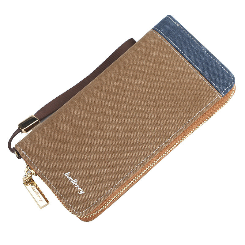 Vintage Canvas Clutch Bag Zipper