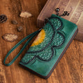 First Layer Cowhide Wallet Long Leather