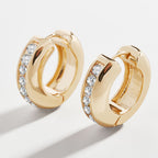 Diamond Single Hoop Earrings