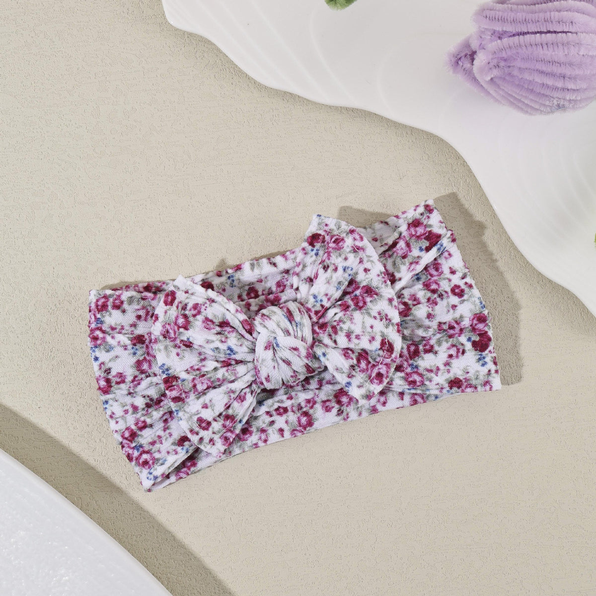 Printed Bow Baby Headband