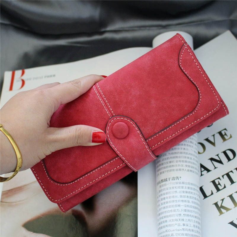 Stylish Matte Long Wallet Large Capacity