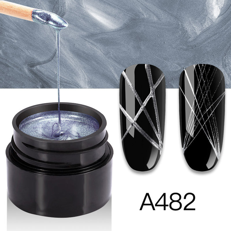 Nail Art Metal Brushed Glue Painting